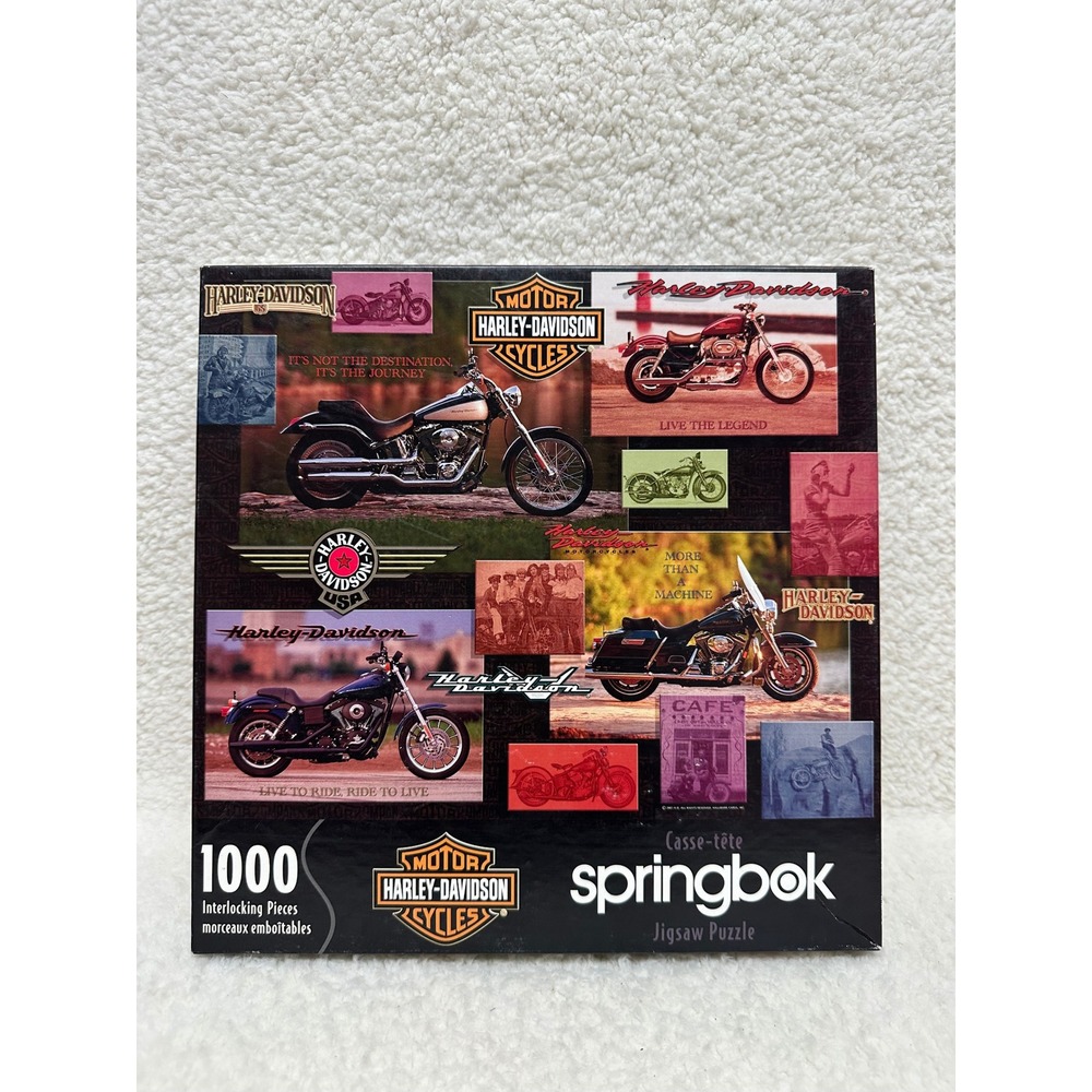 Harley Davidson Jigsaw Puzzle 1000 Piece Springbok Motorcycle Collage - Picture 2 of 5